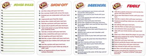 rules for uno dare|The UNO Dare Rules And Cards